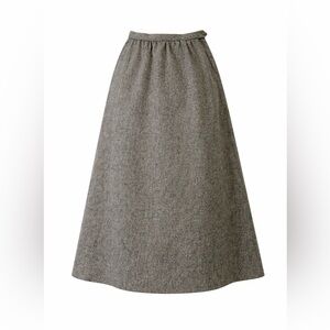 Vintage JH Collectibles Union Made Wool Blend Grey Midi Skirt Pockets. Sz. 8